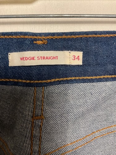 Levi's Premium Wedgie Straight Fit FRINGE Women's Jeans Sz 34 x 26 - Picture 7 of 20