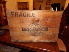 VTG Underwood Typewriter Wooden Crate Gothic Type thumbnail