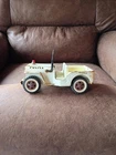 Vintage 1960 Tonka White Police Jeep Pressed Steel Toy Car