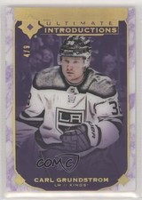 2019 Upper Deck Ultimate Collection Introductions Purple 4/9 Carl Grundstrom 1q2