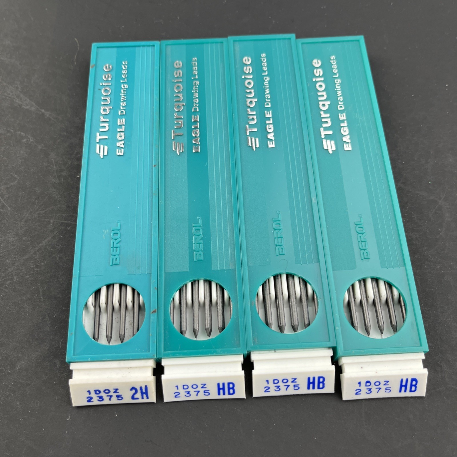 Lot of 4  Berol Turquoise Eagle Drawing Leads 2375 HB 1 Dozen NOS Vintage New