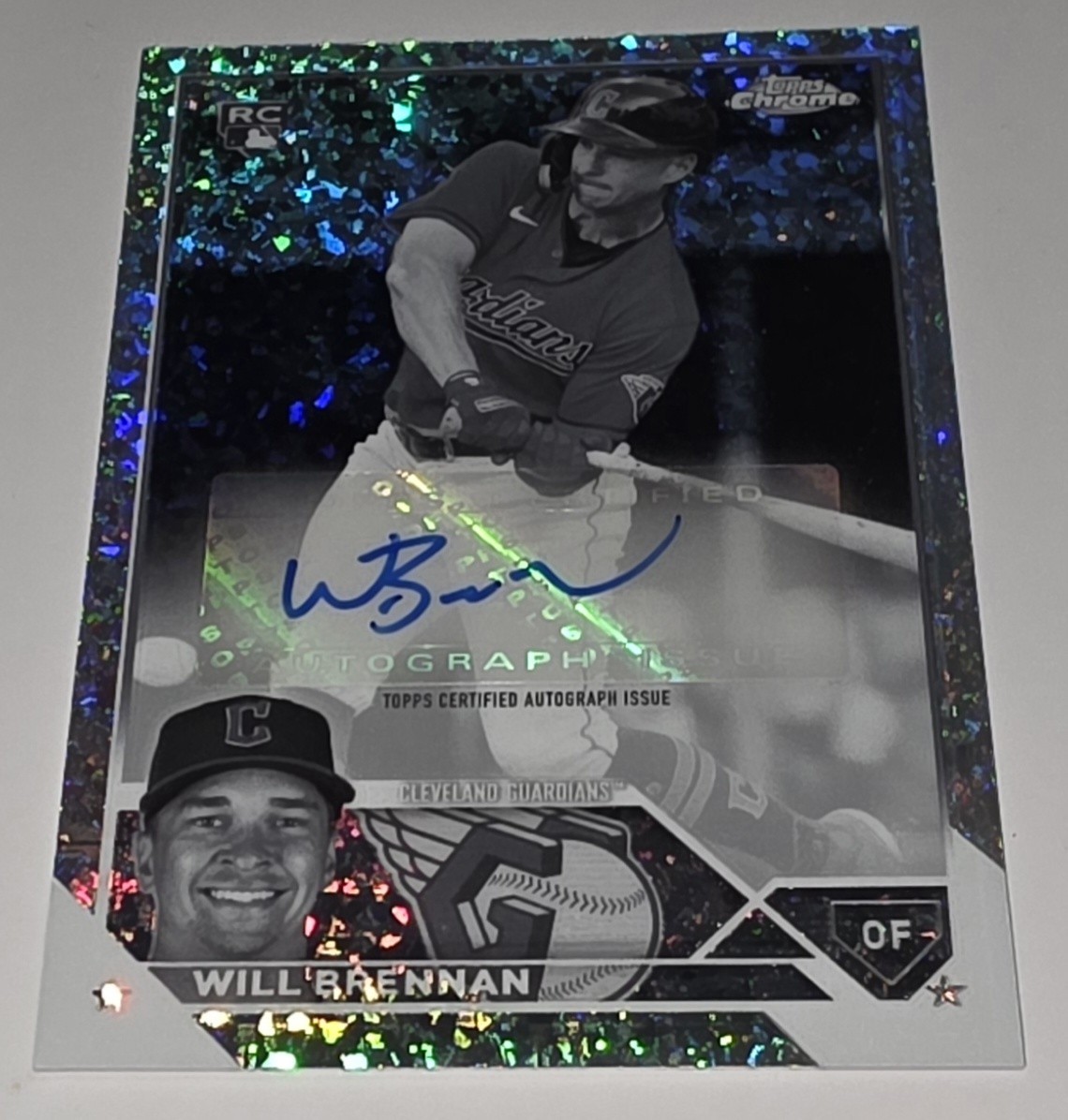 2023 Topps Chrome - Black And White Mini Diamond #AC-WBR Will Brennan RC Auto