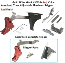 Assembled Red Shoe Trigger LPK Lower Parts Kit Replacement Parts Fits Glock 43