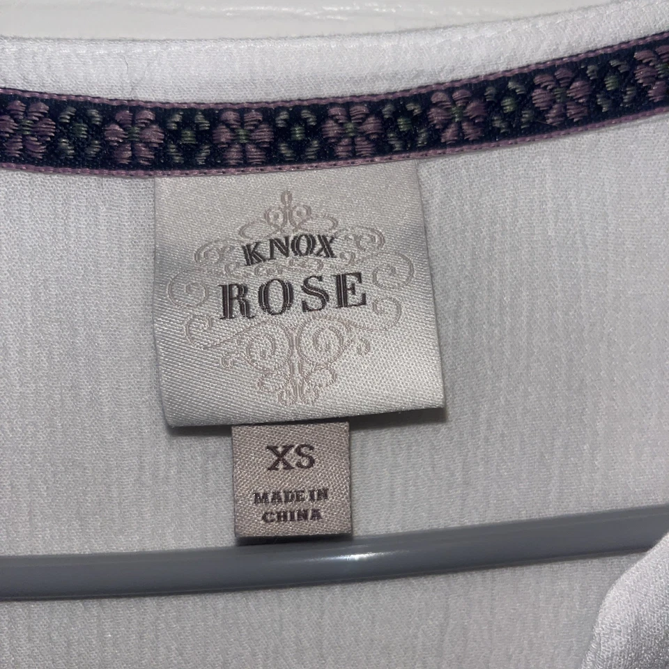 Maxi Vestido Knox Rose de Encaje Occidental Talla XS Blanco Romántico Vaquera Corto Slv Bajo Corto Foto 3 de 4