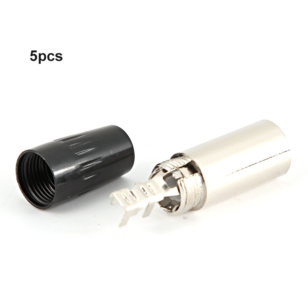 5pcs Mini Male XLR Microphone Connector Audio Plug For Microphone Equipment For