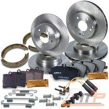 4x BREMSSCHEIBE+BREMSBELÄGE+BREMSBACKEN VORNE+HINTEN FÜR MERCEDES SLK R171 200