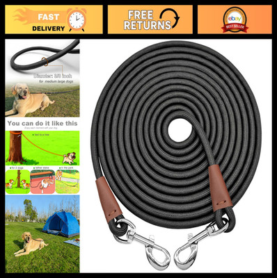 Heavy Duty Tie Out Rope Dog Leash, Long Nylon Check Cord for Medium Large Dogs 1