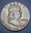 1954-S Franklin Half Dollar AU 90% Silver (035)