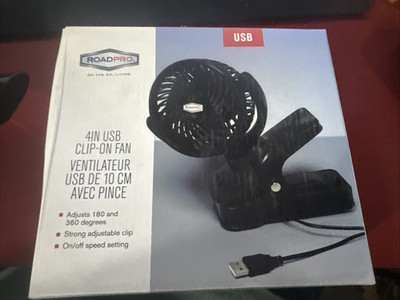 Roadpro RPUSBFAN Hvac Dual Defroster Fan   Usb Portable Mini Cooling Fan, Clip