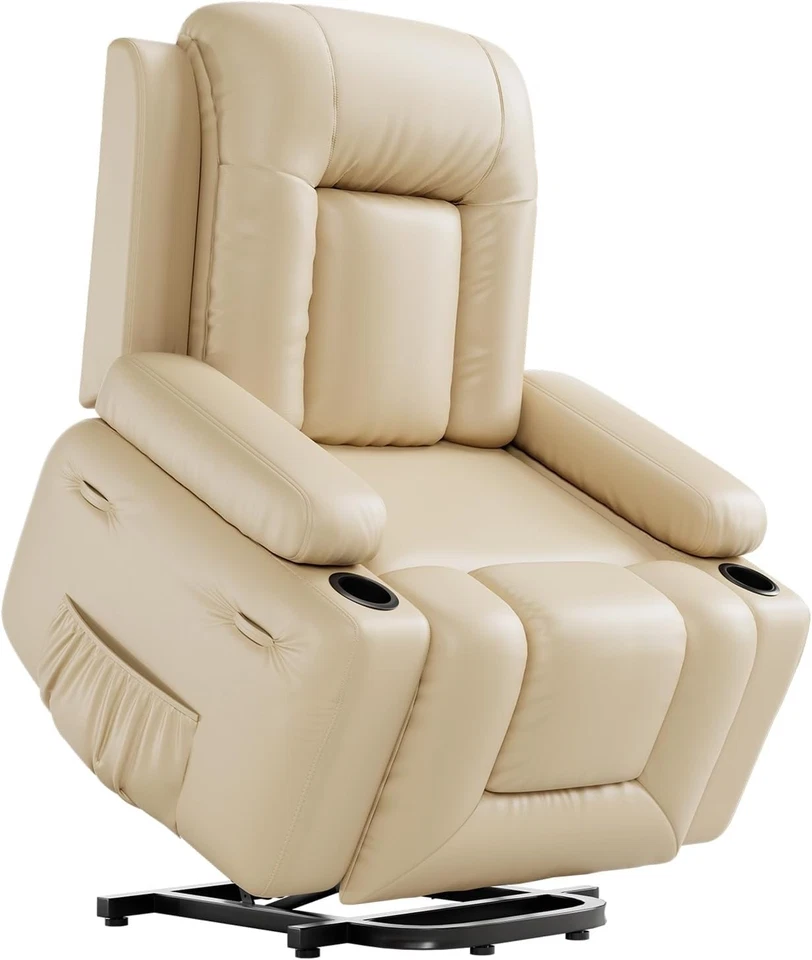 Silla elevadora de cuero PU eléctrica con control remoto silla reclinable masaje EE. UU. Foto 4 de 4