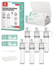 dearlomum 6ml/6pcs Large Capacity Colostrum Collector  Reusable Breast Milk ...