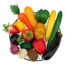 16 Pcs Fake Vegetables,Realistic Plastic Fake Fruit and Vegetable B