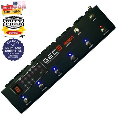 MOEN GEC9 V2 Guitar Pedal FX Switcher 9 Loop Foot Controller Routing System + DC