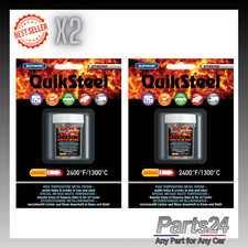 2x Quiksteel Xtreme High Temperature Metal Crack Hole Repair Putty 85g