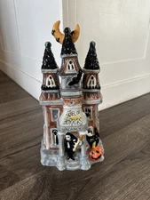 Blue Sky “Hotel of Horrors” Vampire 11” Tall Tea Light Candle House Halloween