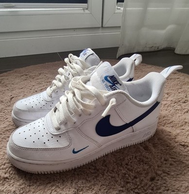 Nike Air Force 1 '07 Low Weiß Blau Größe 42 Sneaker Sportschuhe