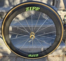 Zipp Carbon 440 700C Tubular Front Wheel 18Spoke Gold Hub Vittoria Pro-Team Tire