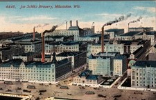 MILWAUKEE, WIS. BREWERY POSTCARD Joe Schiltz Brewery, Panorama View