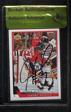BAS 1993-94 Upper Deck Jeremy Roenick #314 Beckett Auth Sticker Auto HOF 3c7