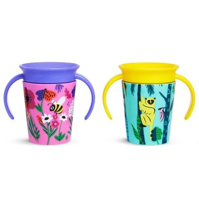 Munchkin Miracle 360° WildLove Trainer Sippy Cup, 6 oz, Bee/Lemur