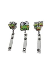 Sanrio Keroppi ID Badge Retractable Reel Lot Of 3 Nurse Badge Holder