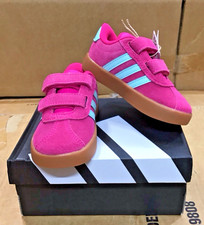 Adidas VL Court 3.0 Kids Pink/Blue Unisex Shoes JS5014 R3S4