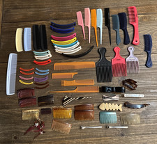 Vintage Lot Of 62 Hair Combs Picks Banana Combs Barrettes France Goody Sleek Etc