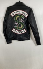 Riverdale South Side Serpents Faux Leather Moto Jacket Warner Bros NWT Sz XS