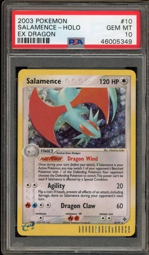 Pokemon Salamence EX Dragon Holo Rare #10 PSA 10 Gem Mint