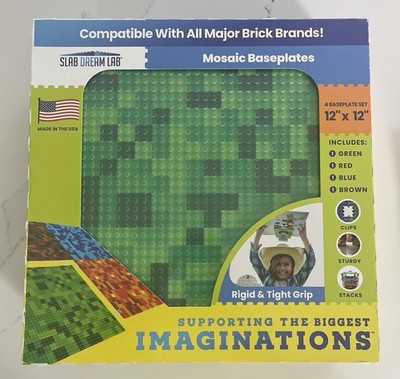 Slab Dream Lab Mosaic Baseplate 4 Pack 12x12 Compatible with All Major Brands