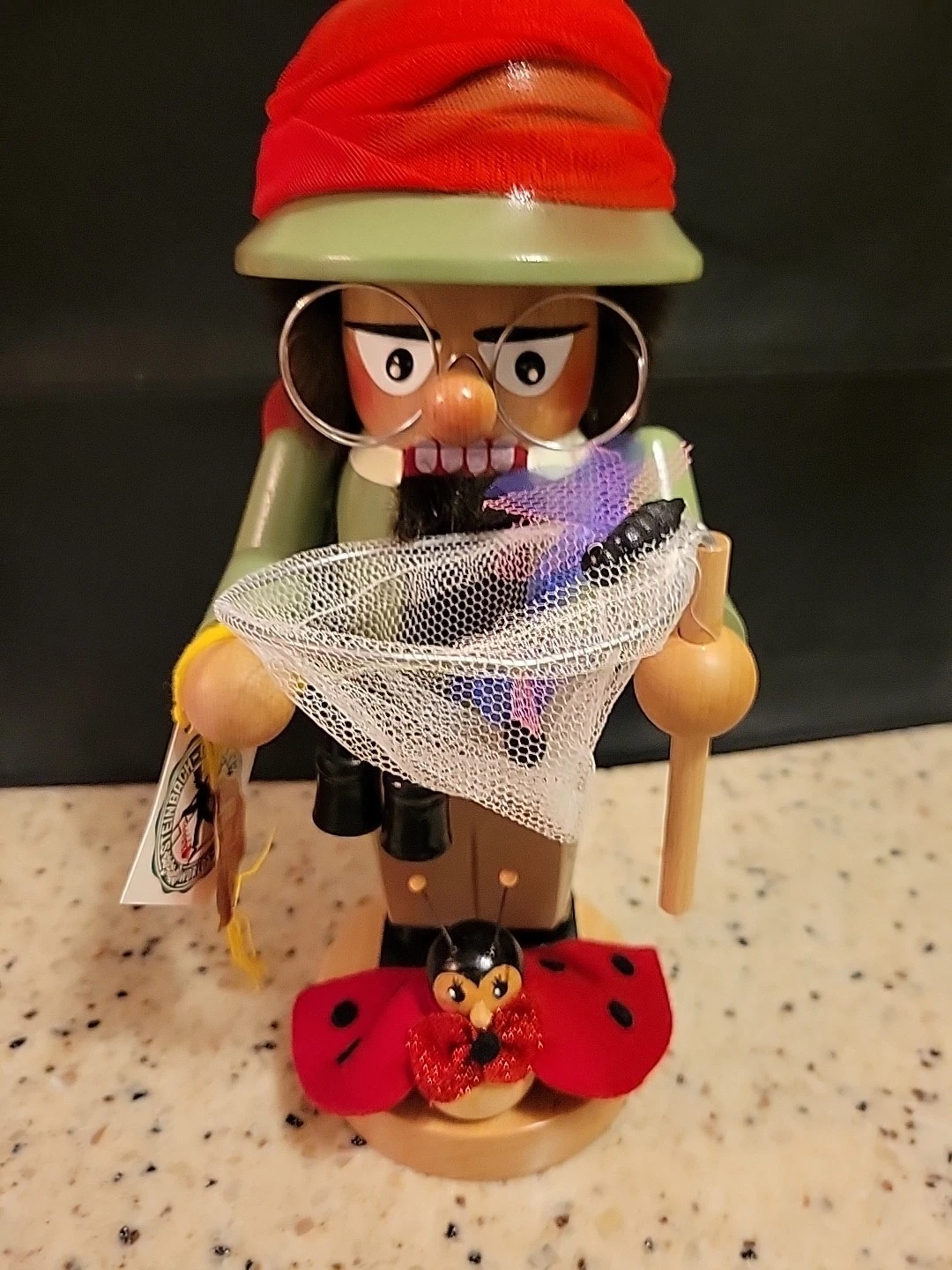 Vintage Steinbach Nutcracker Bug Collector 12 Inch Signed By Karoline Steinbach
