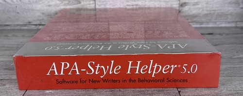 APA-Style Helper 5.0 Software Writers In Behavioral Sciences CD Quick Guide NEW - Picture 6 of 10