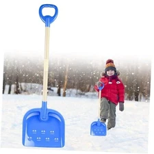 1PCS Kids Snow Shovel, 22"-32" H Detachable Wooden Childs Snow Shovel with Blue
