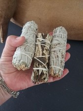 Handmade Sage Smudge sticks 4"- Pack Of 3 - Spiritual  House cleansing
