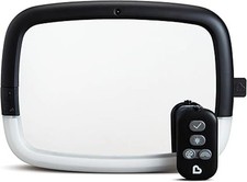 Munchkin Baby Car Mirror for Rear Facing Car Seats, Night Light LED Pivot 360 Ba