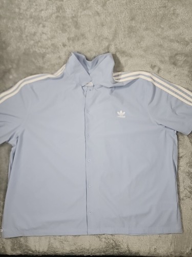 Adidas Originals Shirt Mens 2XL Powder Blue Adicolor Classics Oversized Trefoil