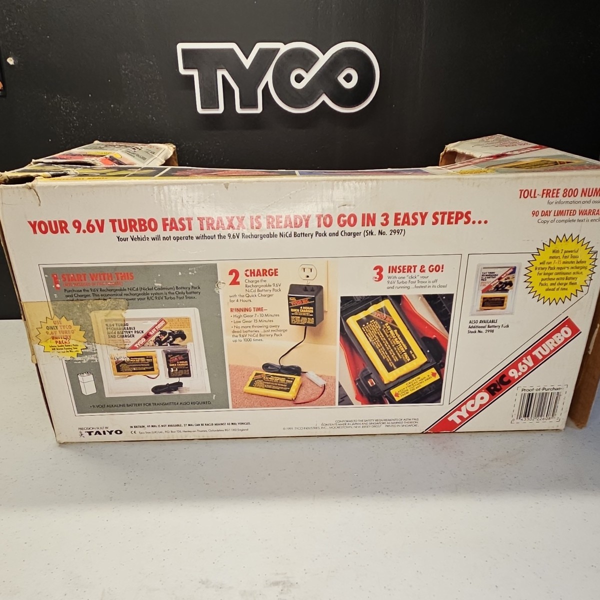 Tyco RC Fast Traxx 9.6V Turbo Remote Control Toy Car, Red Black