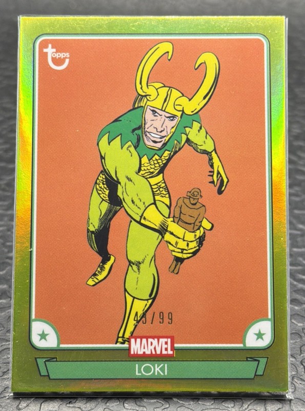 2026 Topps Marvel Brooklyn Collection Chartreuse /99 Loki #25 Yellow