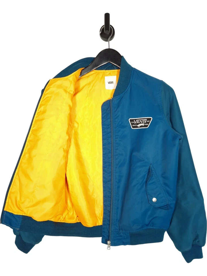 Vans Bomber Jacket Size Small Men's Blue Full Zip Lightweight Short  - Image 4 of 4