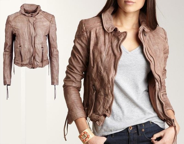 Women Muubaa Jacket Pink Leather XS