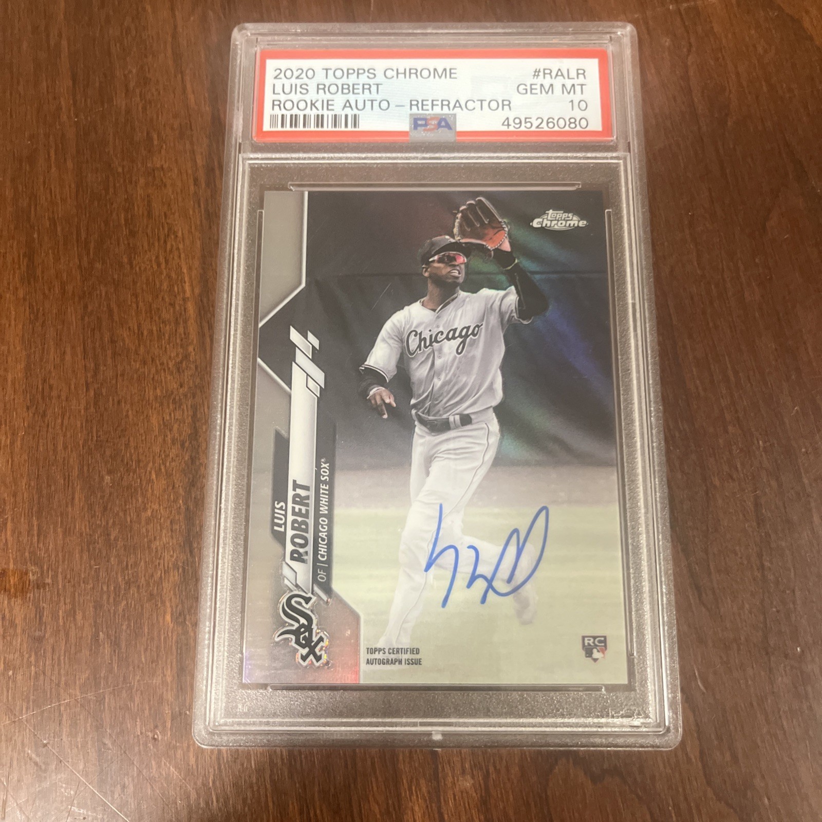 2020 Topps Chrome Refractor Luis Robert Auto RC PSA 10 GEM MINT /499