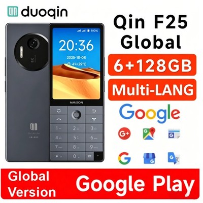 Qin F25 6GB+128GB Dual SIM SmartPhone Global Edition Supports Google Black