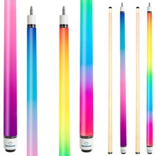 Set of 2 Pool Cues 58 inch Pool Cue Stick, Billiard House Bar Pool Cue Sticks...