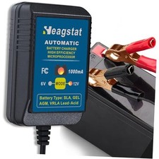 1A Trickle Battery Charger, 6V/12V Fully-Automatic Smart Battery 1A 12V 6V Blue