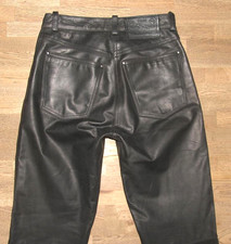 - HELD - LEDERJEANS für Damen / Biker - Lederhose in schwarz Glattleder Gr. 36