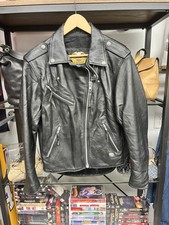 Vintage Harley Davidson Classic Leather Motorcycle Biker Jacket Made In USA Sz M
