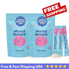 （2 Packs）Pixie Sticks with Saffron for Kids | Mood Balance Supplements Powder