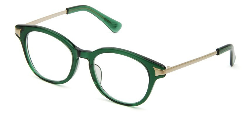 Monture optique BOSTON CLUB Morris II - Lunettes haut de gamme dorées et vertes de 50mm