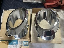 NOS Stainless Exhaust Bezels 2 , Left And Rig...