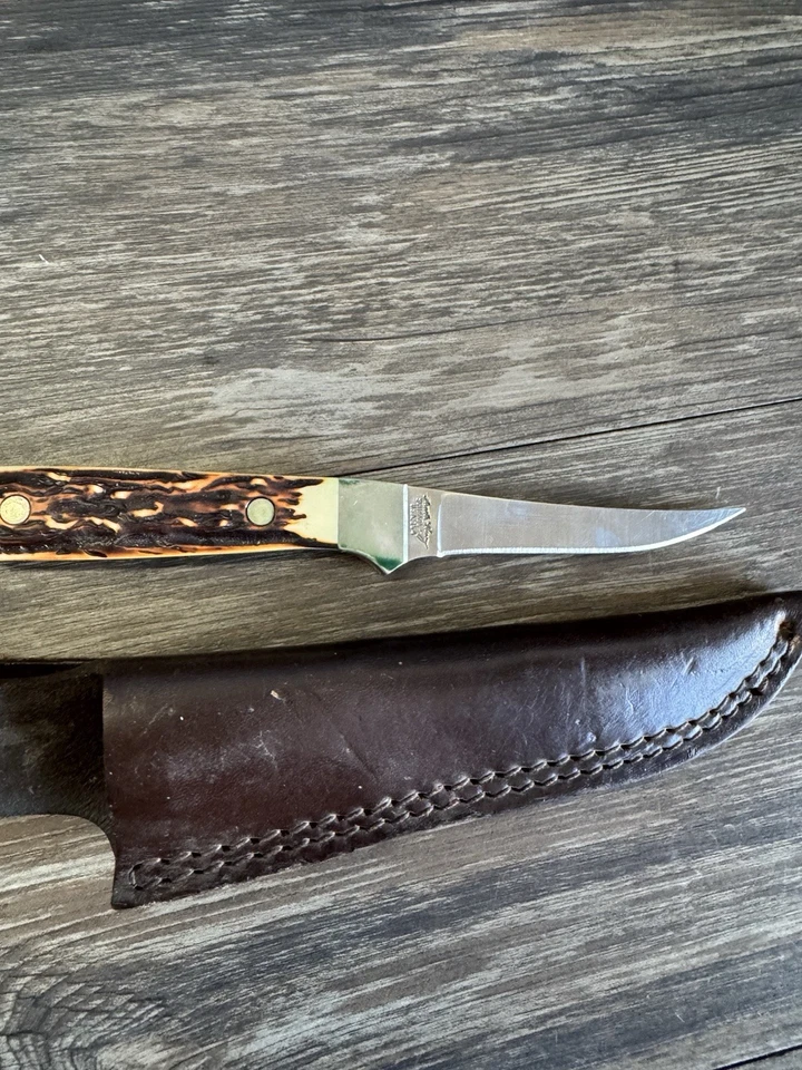 Cuchillo desollador vintage Schrade+ hecho en EE. UU. Tío Henry 164 cuchillo de hoja fija  Foto 3 de 4